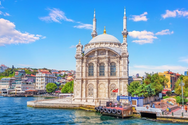 Ortakoy Mosquebeautiful facade view in Istanbul Turkey