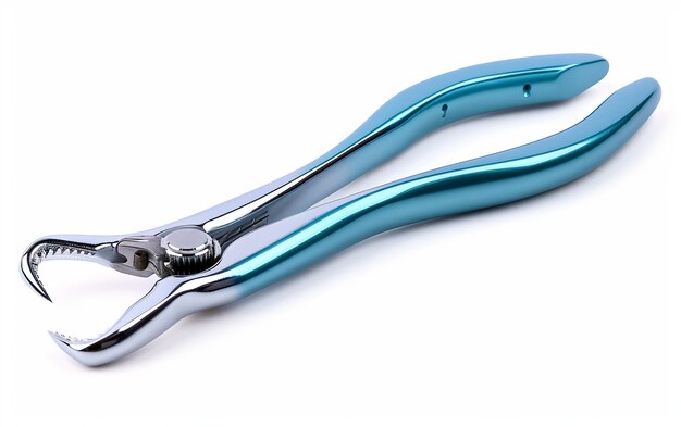 Orthodontic Pliers in Action On White Background