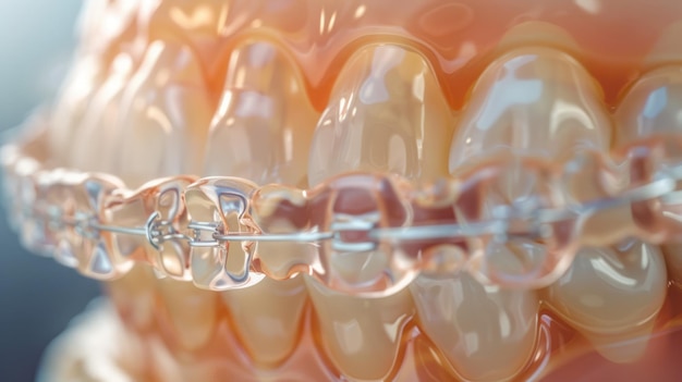 Orthodontische tandheelkundige zorg concept beugels tanden rechtstelling systeem