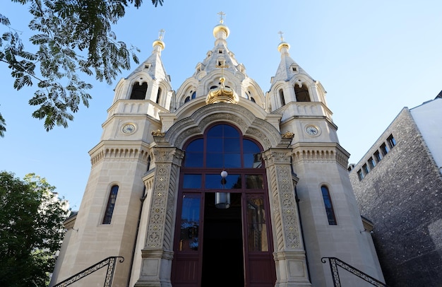 Foto cattedrale ortodossa saint alexander nevsky a parigi francia