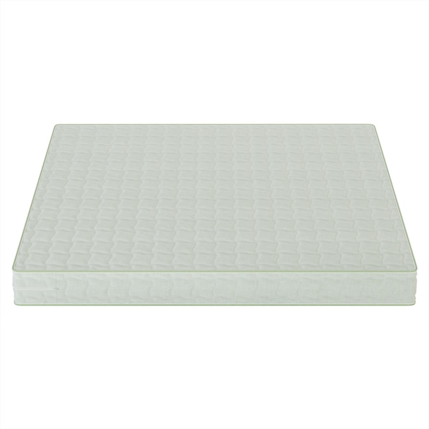 Orthopedische matras geïsoleerd op een witte achtergrond. 3d-weergave.