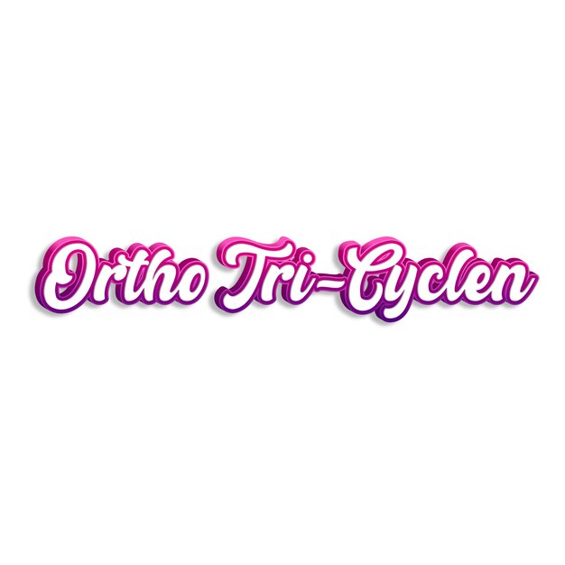 Photo orthotricyclen typography 3d design yellow pink white background photo jpg
