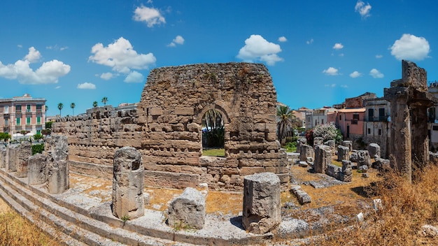 Ortigia eiland bij stad Syracuse Sicilië Italië Mooie reisfoto van Sicilië