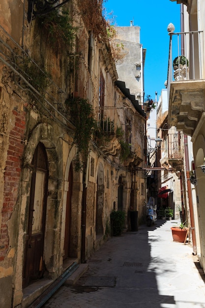 Ortigia street view Syracuse Sicily Italy