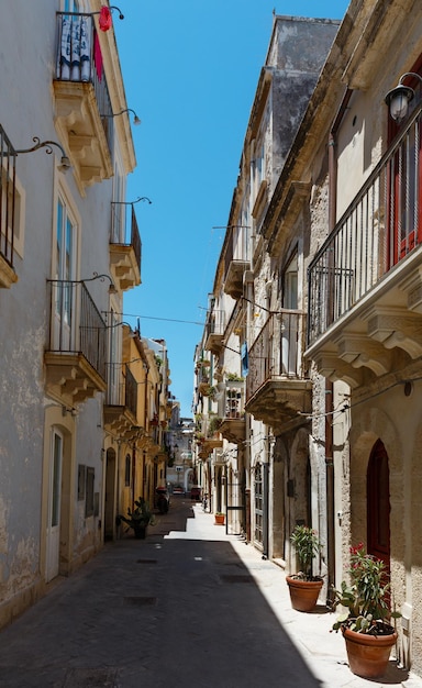 Ortigia street view Syracuse Sicily Italy