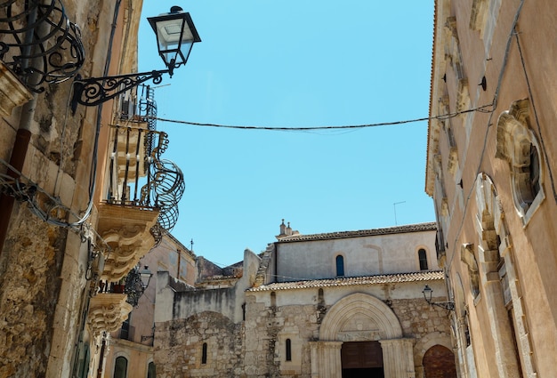 Ortigia street view Syracuse Sicily Italy