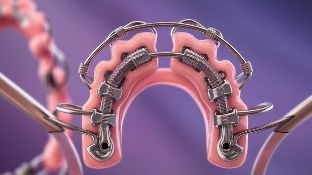 Photo ortodoncia dental bracket 3d