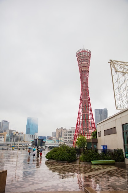 OSAKA , JAPAN - MAY 13, 2018 :view of Kobe Port Tower and city