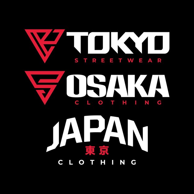 Photo osaka tokyo japan vintage tshirt streetwear typography slogan tshirt design vector illustration