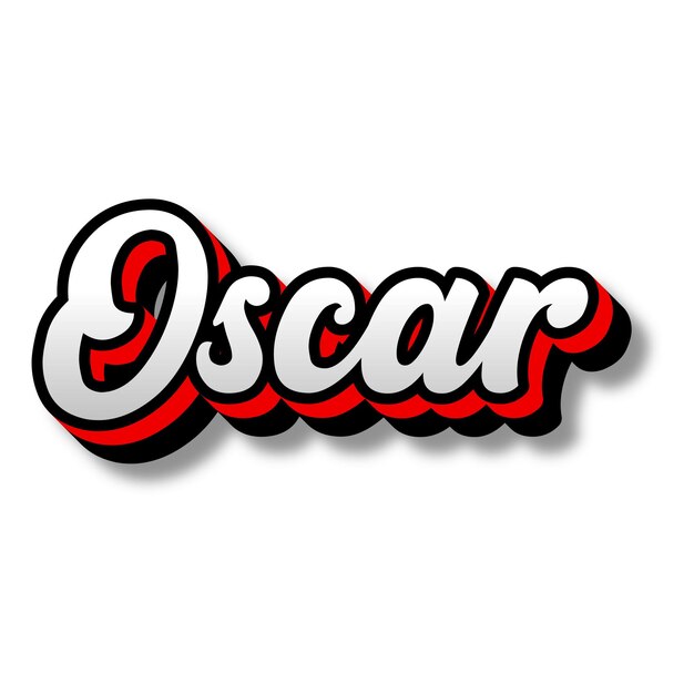 Photo oscar text 3d silver red black white background photo jpg