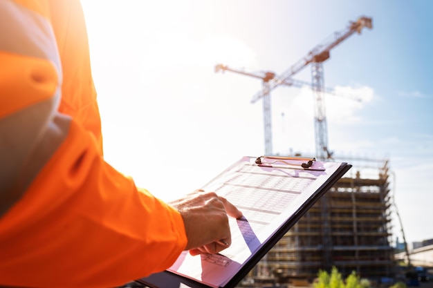 Photo osha inspection worker at construction site