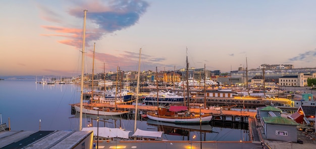 Oslo centrum stad skyline stadsgezicht in Noorwegen