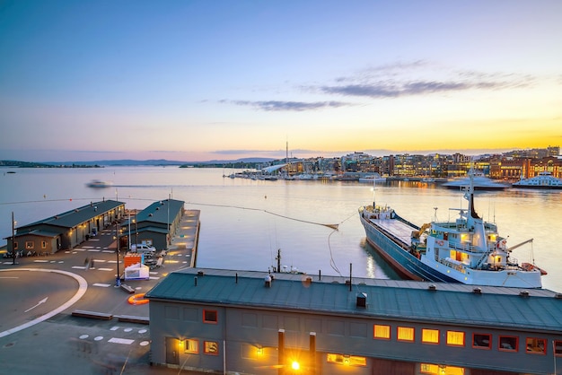 Oslo downtown city skyline cityscape in Norway