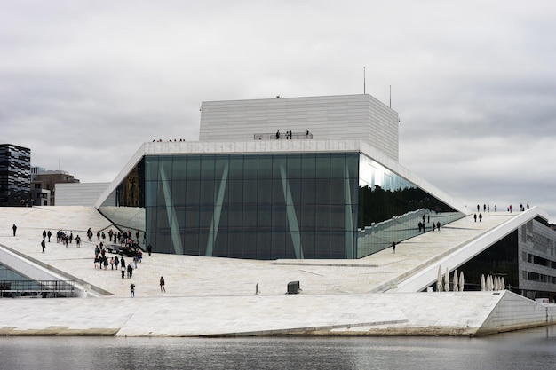 Oslo opera stad achtergrond hd