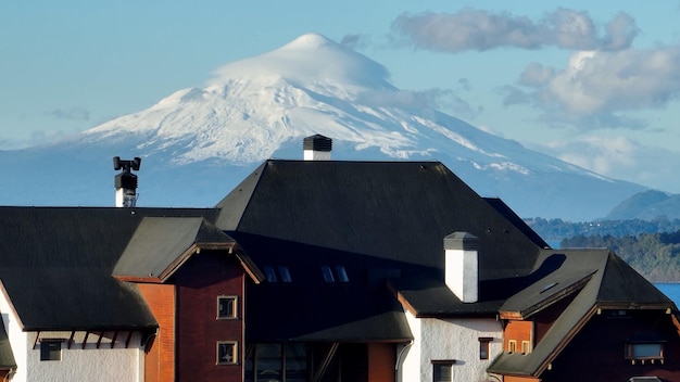 Photo osorno volcano of puerto varas in los lagos chile