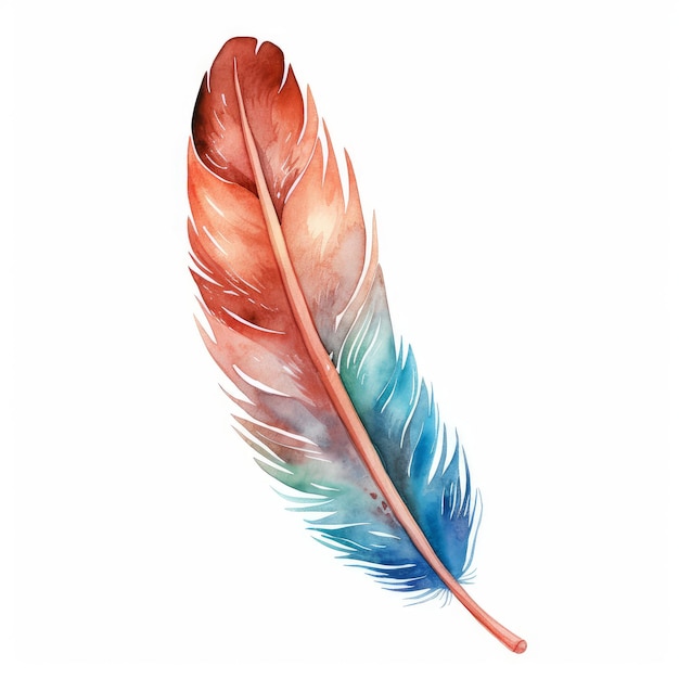 Osprey Feather Watercolour Logo For Lomi Lomi Massage Company