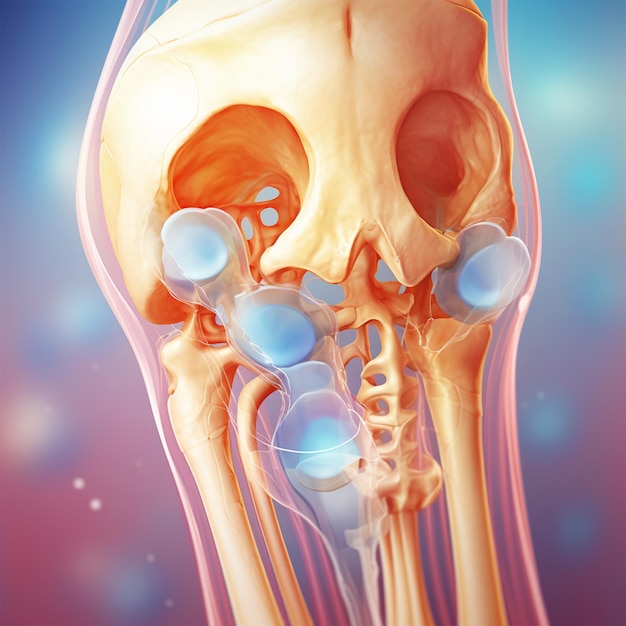 Медицинский плакат по остеоартриту с увеличением