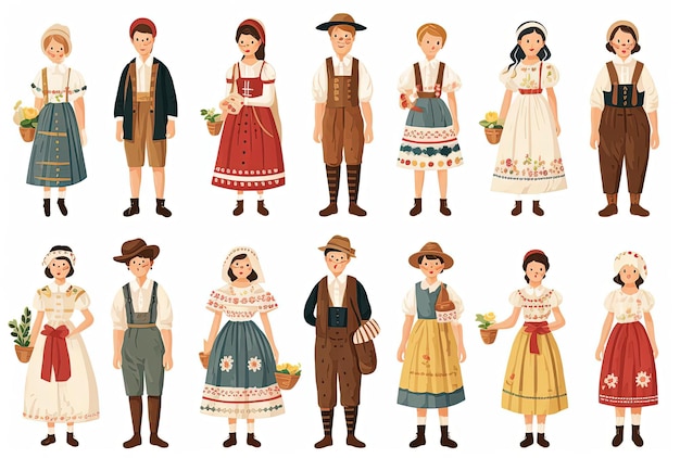 ostheimer people in bundesliga dress vector in the style of rustic still lifes