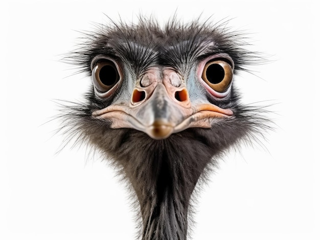 An Ostrich isolated on A white background