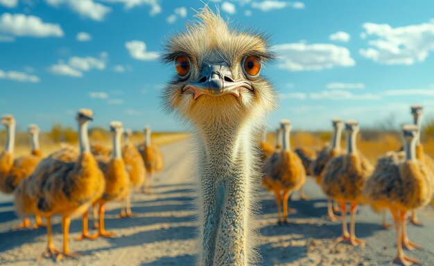 Ostrich looking at the camera