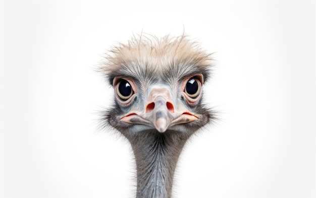 Ostrich on White Background