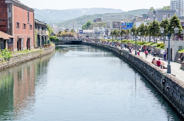 Otaru Canal was een centraal deel van de drukke haven van de stad in de eerste helft van de 20e eeuw