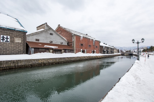 Otaru canal in winter season 