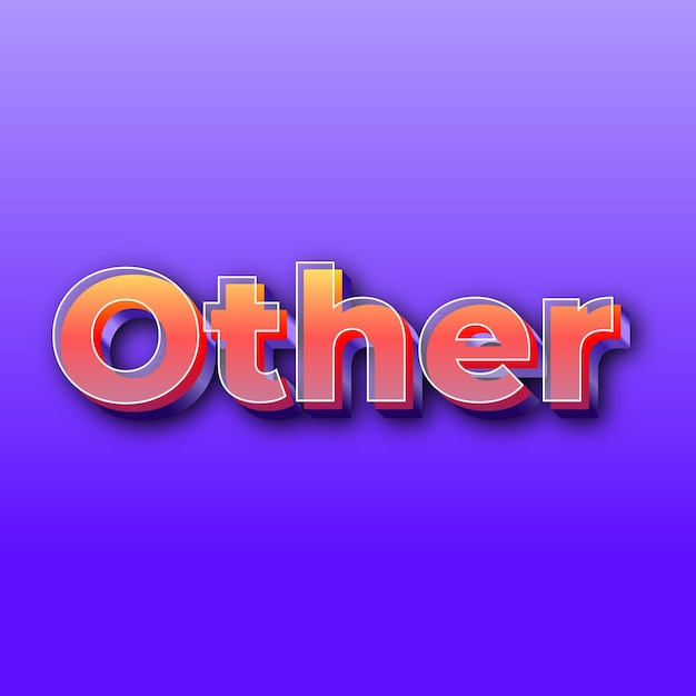 OtherText effect JPG gradient purple background card photo