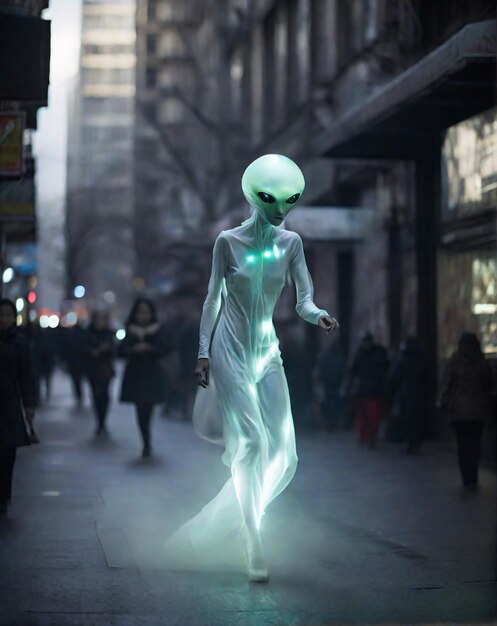 Photo otherworldly futurastic character