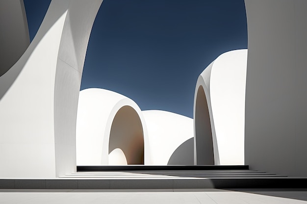 Otherworldly minimalist architecture design photo