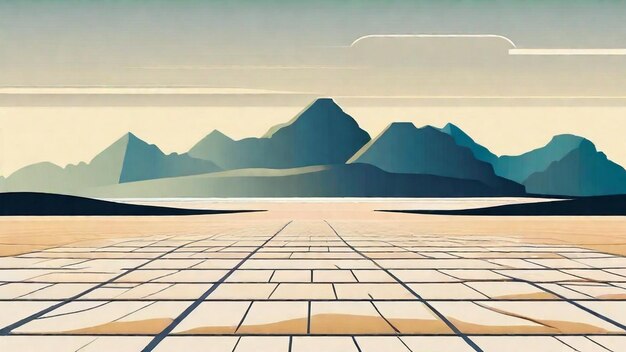 Photo otherworldly salt flats landscape