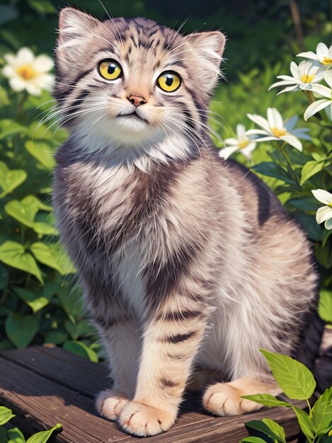 Otocolobus manul cat for mobile wallpaper