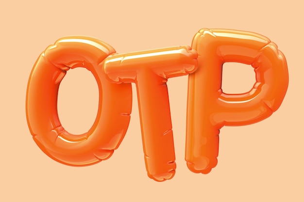 OTP оранжевый фольгированный шар