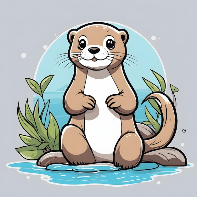 Otter Animal Ready for Printing