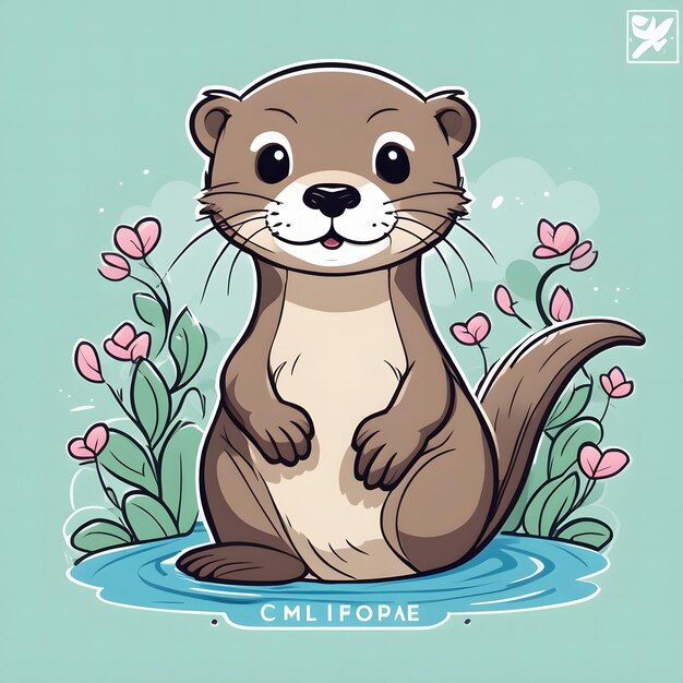 Otter Animal Ready for Printing