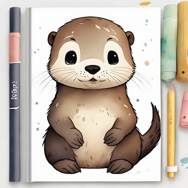 Otter Animal Ready for Printing