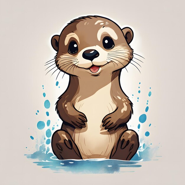 Otter Animal Ready for Printing