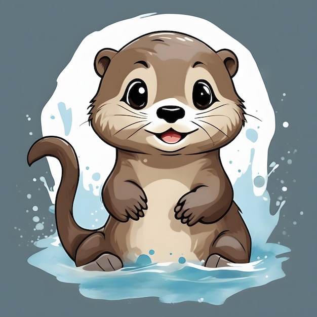 Otter Animal Ready for Printing