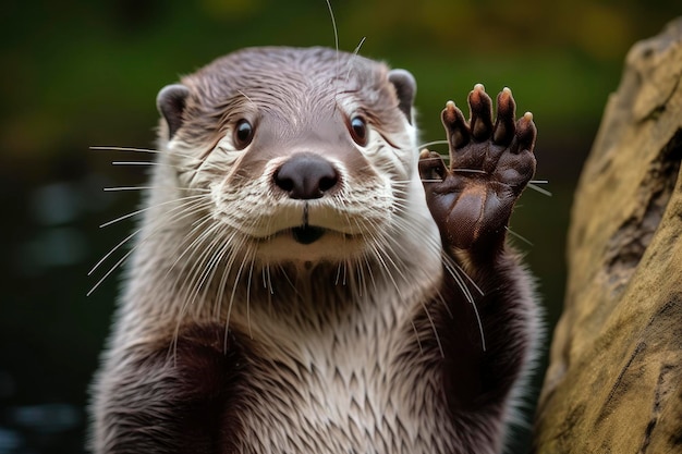 Otter in het water