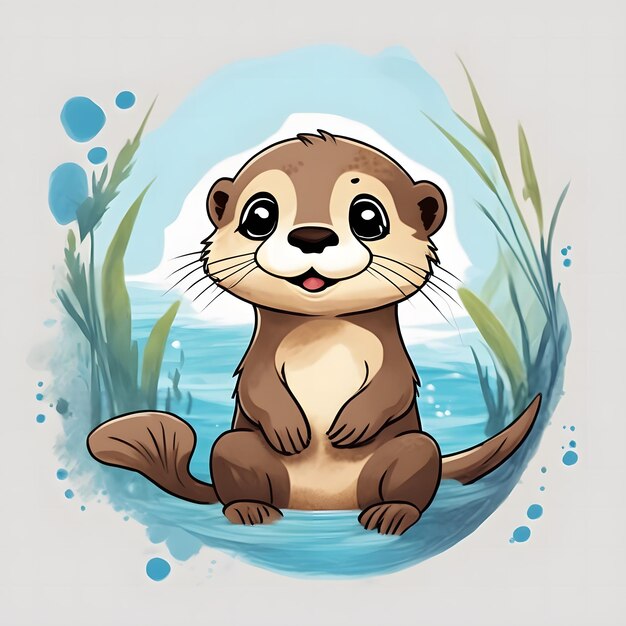 Otter Sublimation Clipart