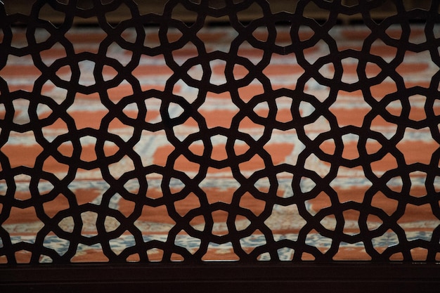 Foto arte ottomana in motivi geometrici su legno