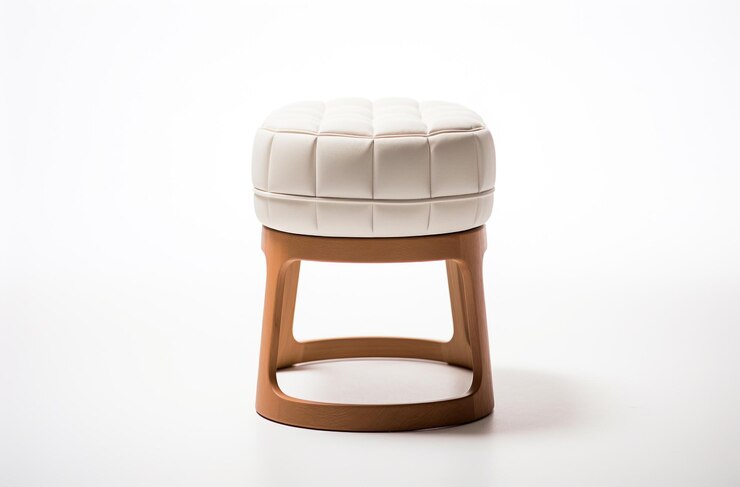 Photo an ottoman stool with a cushioned seat