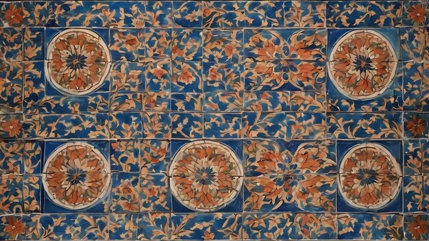 Ottoman style ancient handmade turkish tiles