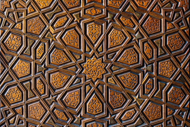 Ottoman Turkish art with geometric patterns