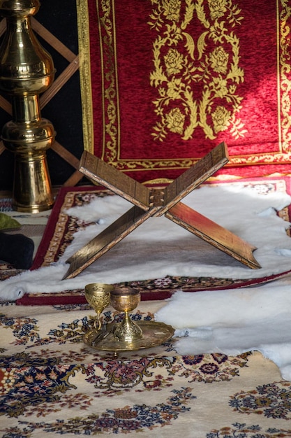 Ottoman Turkish style wooden lectern