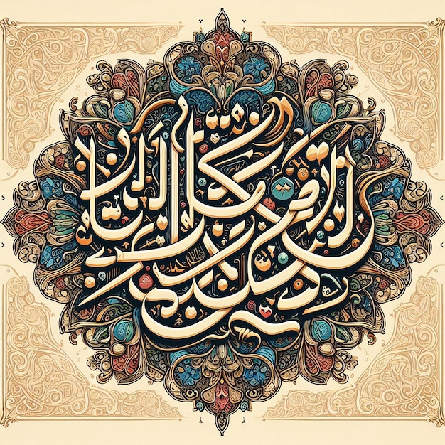 OttomanInspired Calligraphic Style for Ramadan Kareem with Curves and Flourishes