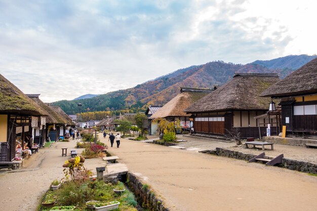 Ouchujuku Village закат Фукусима Япония