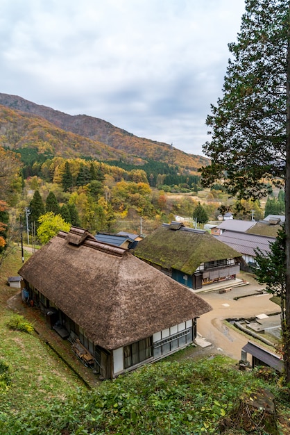 Ouchujuku Village закат Фукусима Япония