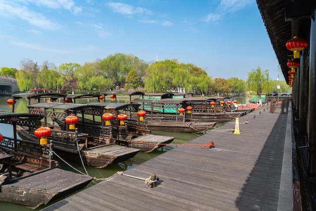 Oud architectonisch landschap van Nanhu Park Jiangsu