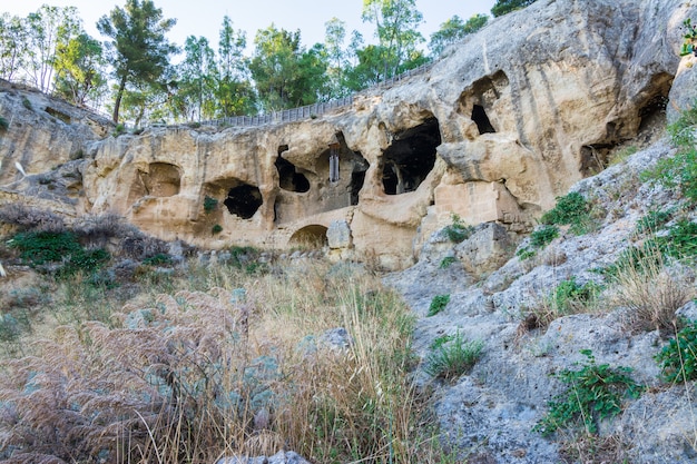 Oud Byzantijns Dorp Canalotto - Archeologische plaats in Calascibetta, Sicilië, Italië